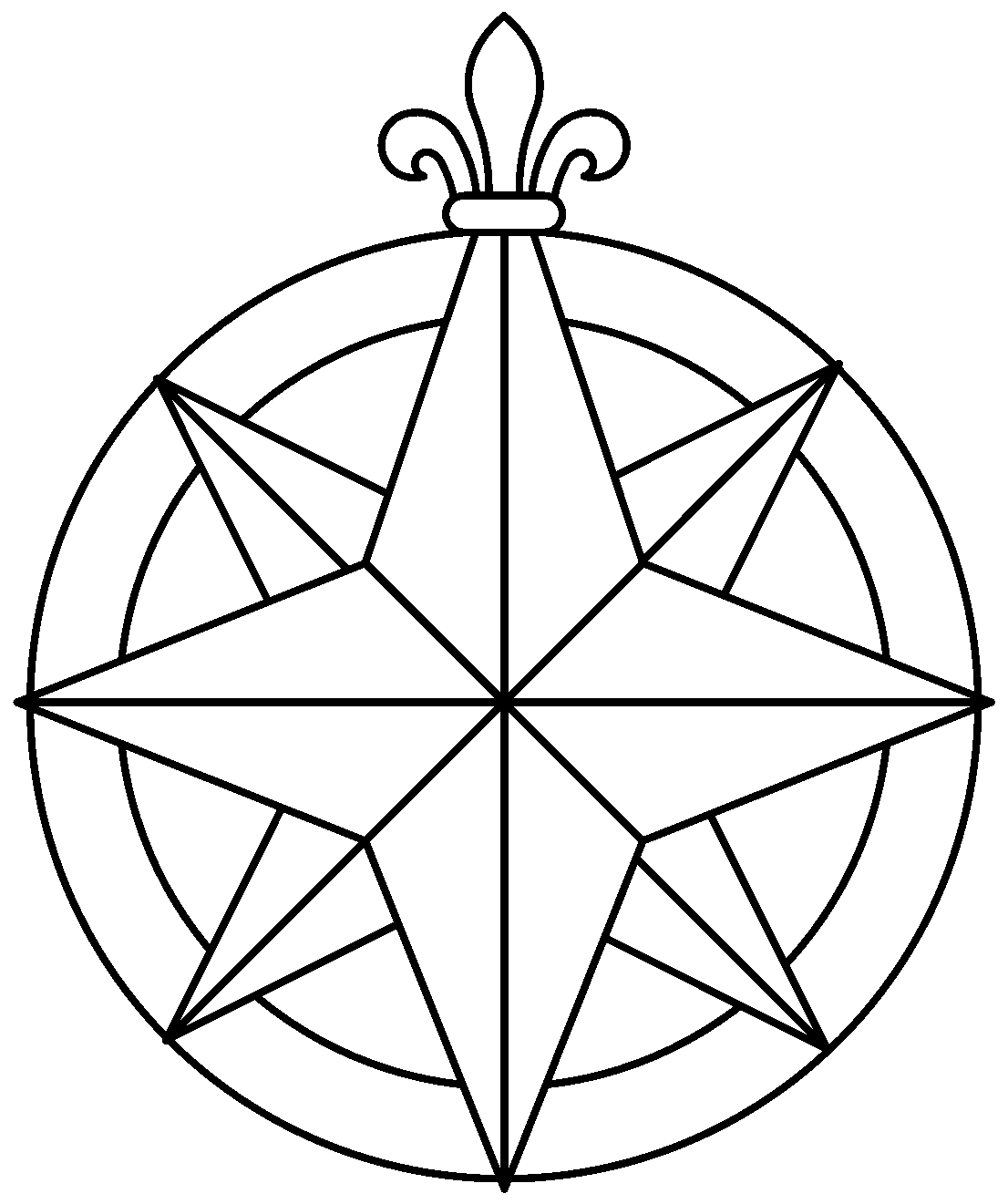 compass rose outline