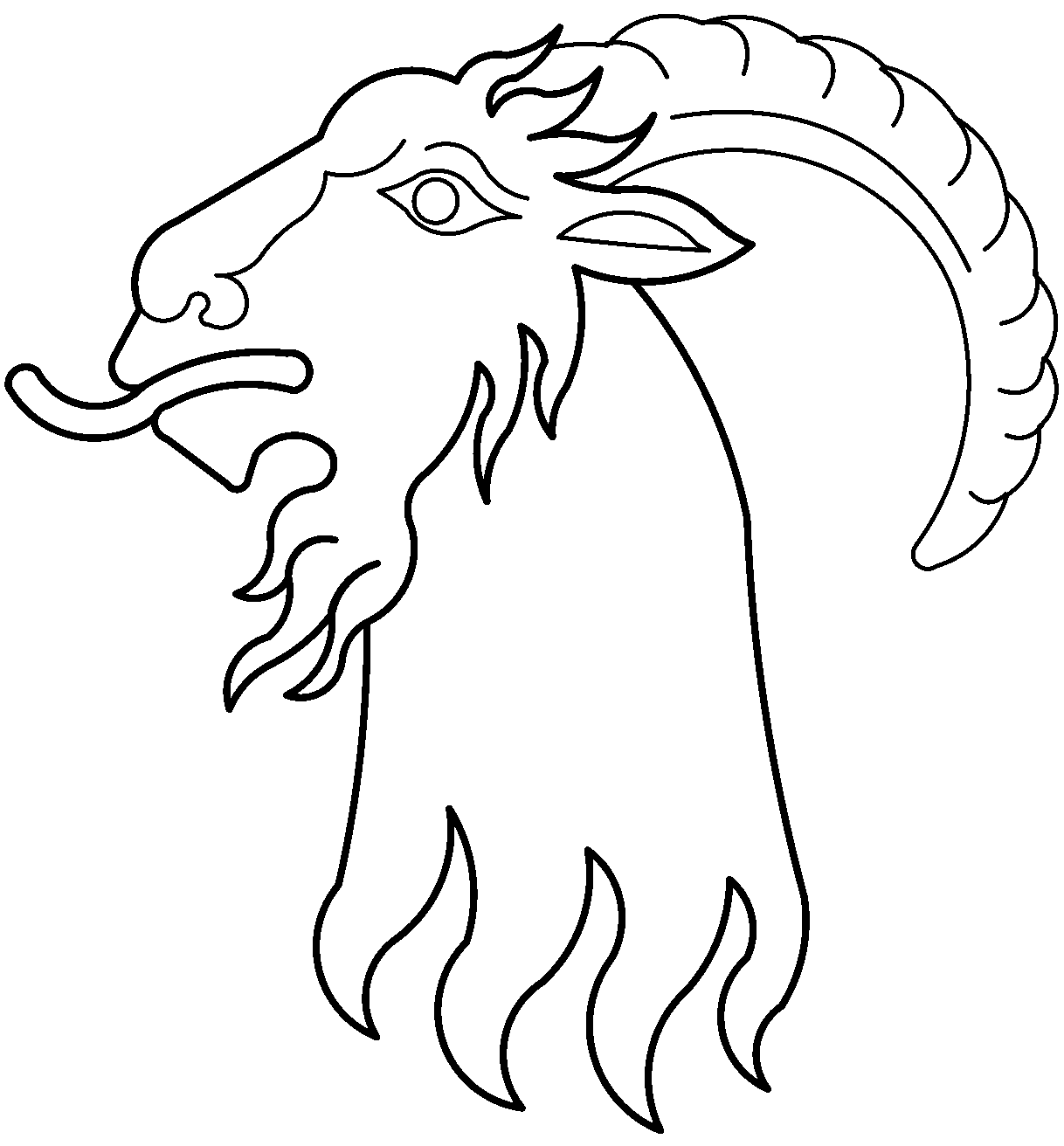 Goat - Traceable Heraldic Art
