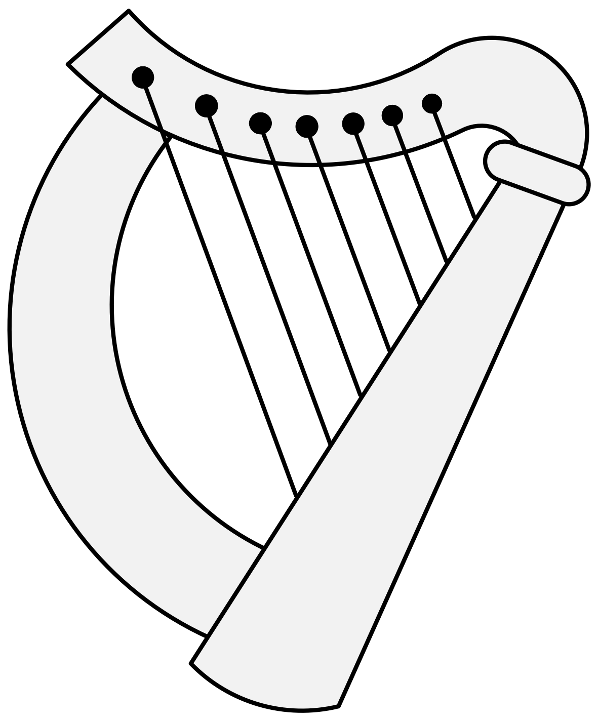 Harp Traceable Heraldic Art