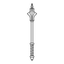 Mace - Traceable Heraldic Art