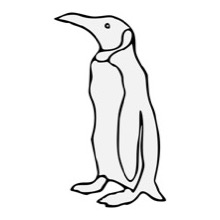 Penguin - Traceable Heraldic Art
