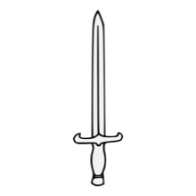 Sword - Traceable Heraldic Art