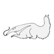 Anteater - Traceable Heraldic Art