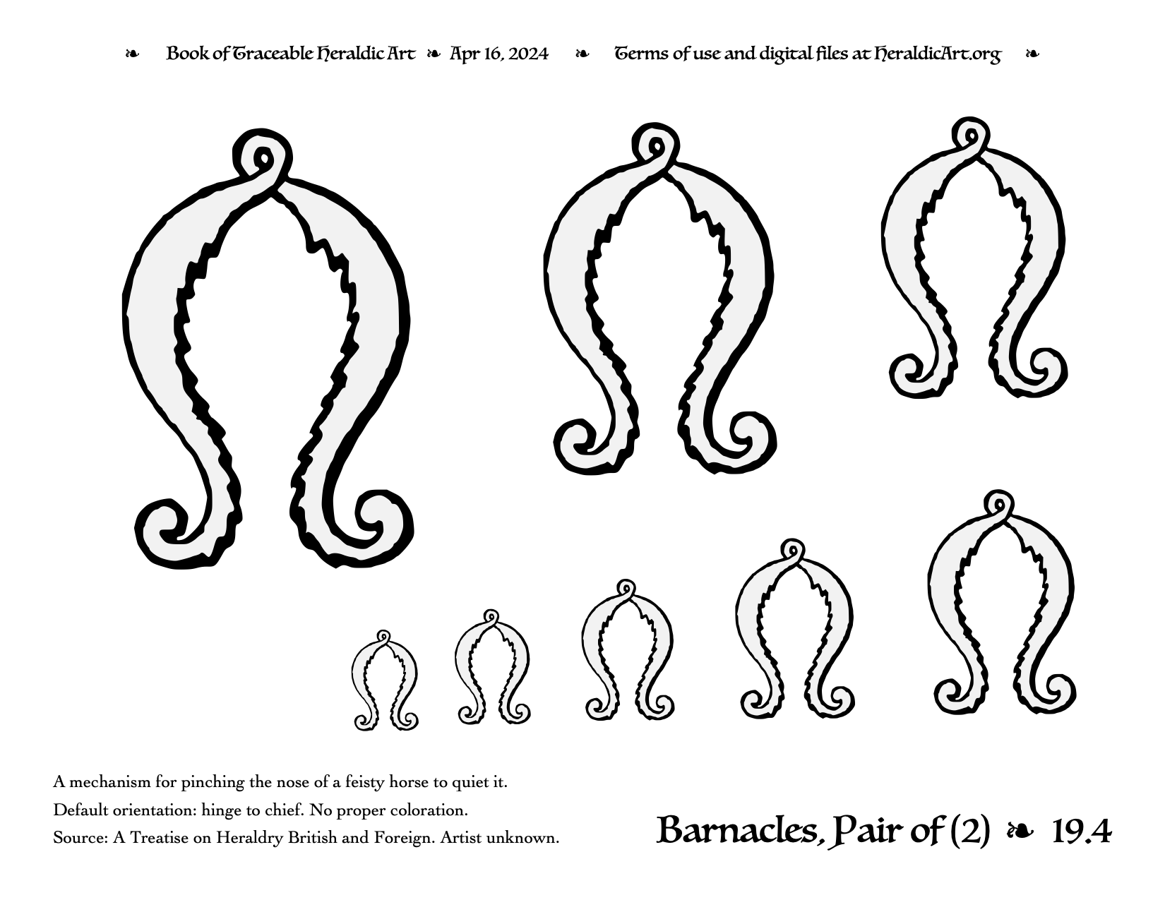 Barnacles - Traceable Heraldic Art