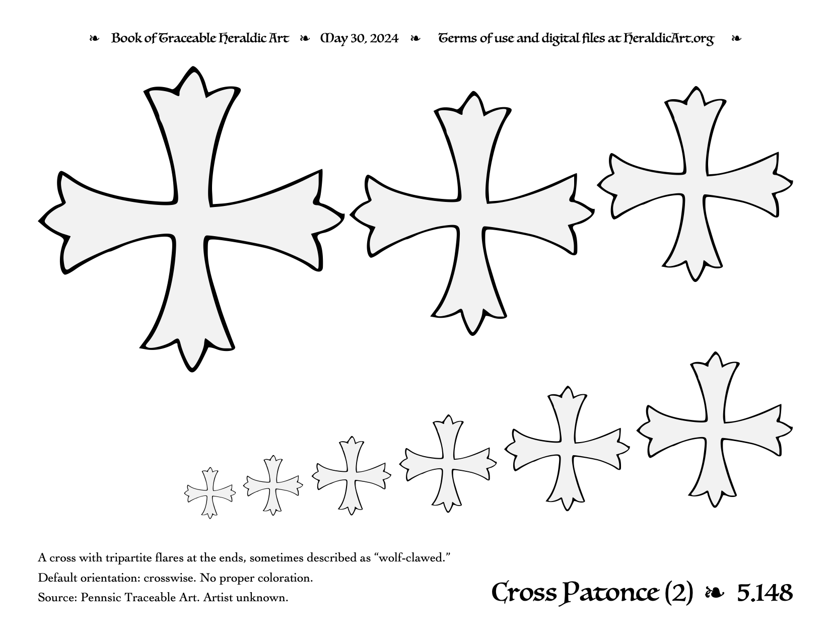 Cross (Charge) - Traceable Heraldic Art