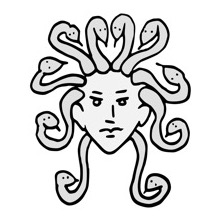 Gorgon - Traceable Heraldic Art