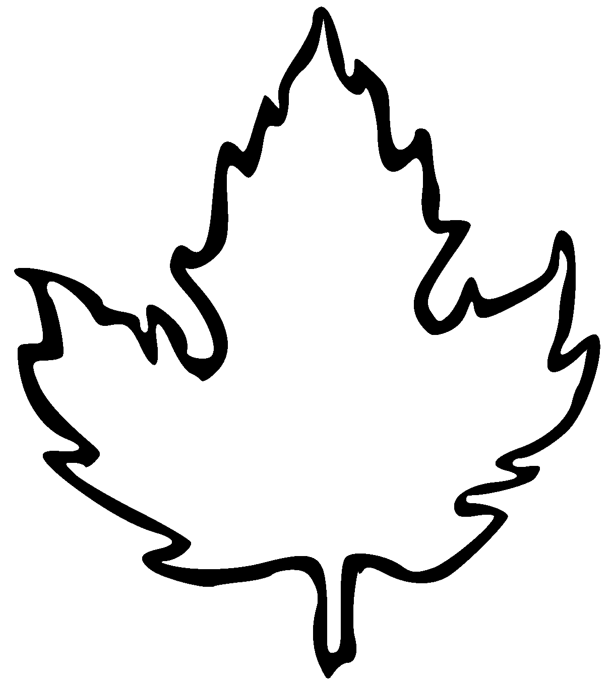 Leaf - Traceable Heraldic Art