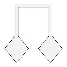 Musical Notes Beamed - Traceable Heraldic Art