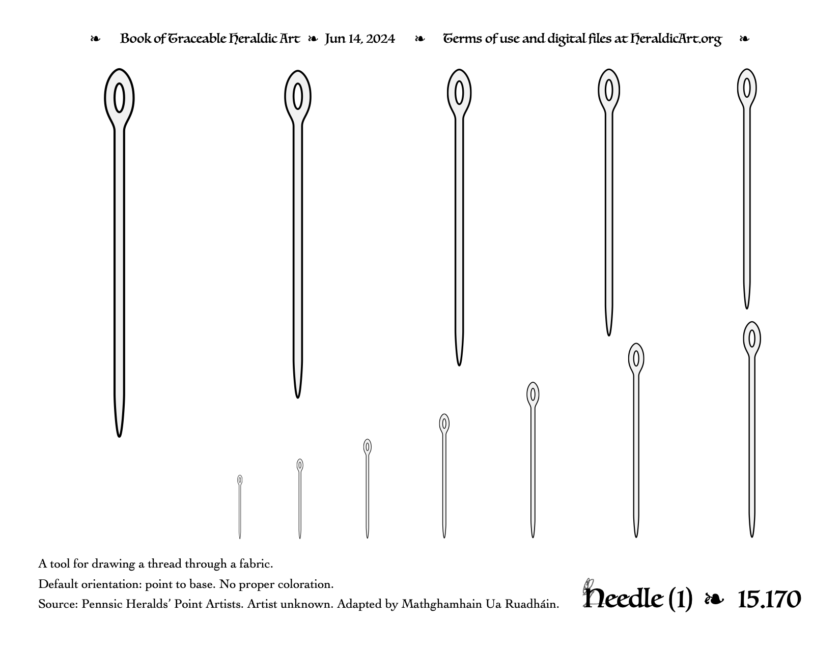 Needle - Traceable Heraldic Art