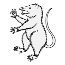 Opossum Traceable Heraldic Art Opossum Rampant.share