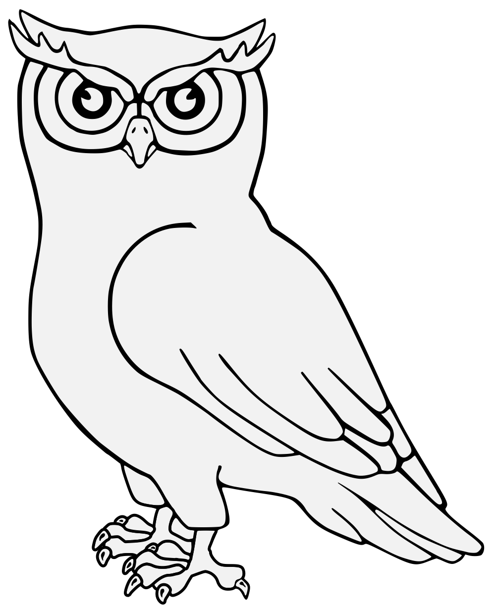 Owl - Traceable Heraldic Art